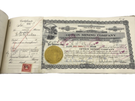 Option Idaho Mining Company Stock Book Certificates  - $178.24