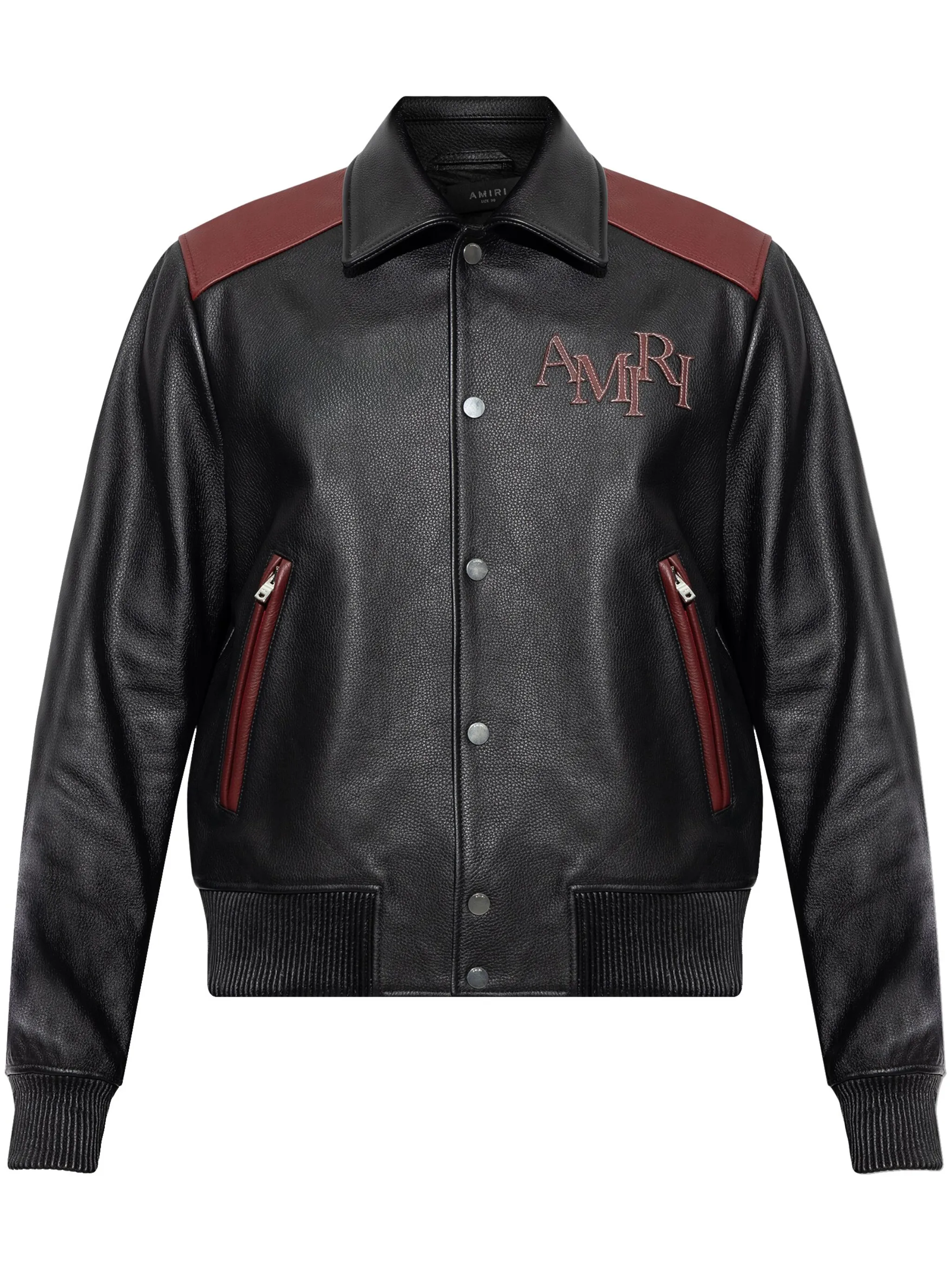 AMIRI  logo-patch leather jacket - $210.00+