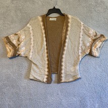 Anthropologie Knitted &amp; Knotted Womens Crop Cardigan Size XS Tan - £13.23 GBP