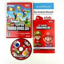New Super Mario Bros. Wii (Wii, 2009) Complete w/ Manual, Mint Disc + Case - $31.67