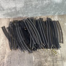 MIXED TRACK HO SCALE:  LOT OF 50+ PIECES. VINTAGE CURVED STRAIGHT Mixed ... - $47.49