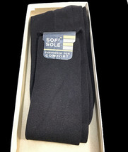 Vintage NOS 1 Pair Black Mens Sof-Sole Support Hose for Sz 10 1/2 to 12 - £11.68 GBP