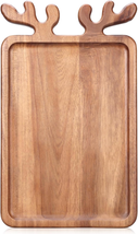 Large Acacia Wood Platter for Christmas Charcuterie Board Festive Fruit ... - £35.69 GBP