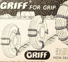 1954 John Griffith Griff Automotive Tire Chains Advertisement Automobili... - $369.57 MXN
