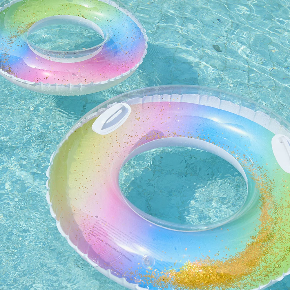 Inflatable Swimming Ring PVC Pool Floats Water Circle Beach Toys for Adult - £13.59 GBP+