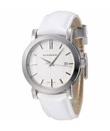 NWOT Burberry BU1380 Womens&#39; Swiss Quartz White Patent Leather Watch - $4,516.51 MXN