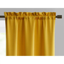 Mainstays Woven Solid Room Darkening ONE Panel--Golden Yellow--30&quot; x 95&quot; - £4.78 GBP