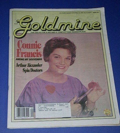 Connie Francis Goldmine Magazine Vintage 1993 Arthur Alexander Spin Doctors - $49.99
