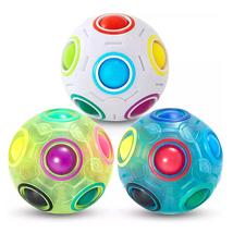 Rainbow Color Cube Puzzle Speed Up Ball Toy For Kids- Assorted Pack of 2 - £11.18 GBP