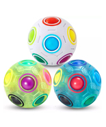 Rainbow Color Cube Puzzle Speed Up Ball Toy For Kids- Assorted Pack of 2 - £11.00 GBP