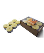 12 Natural Honey Scented Beeswax Tea Light Candles, Cotton Wick, Aluminu... - £13.44 GBP