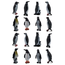 16Pcs Plastic Penguin Figurines, Cute Ocean Animal Penguin Figure Model Toys For - £17.29 GBP