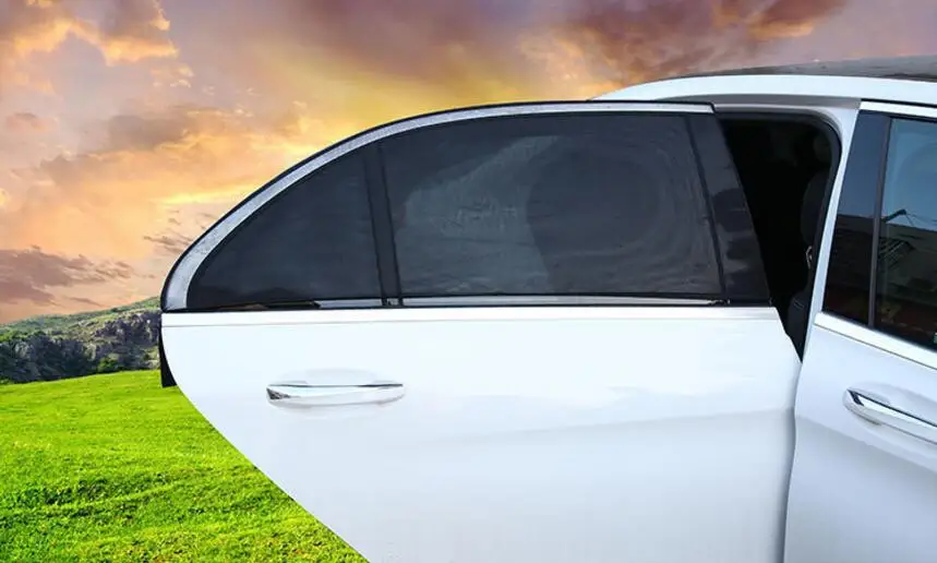 2pcs Car Rear Side Window Cover  52cm*110cm Curtain UV Protection Shield   Auto  - £54.47 GBP