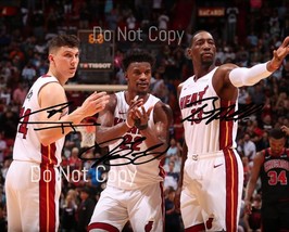 Jimmy Butler Tyler Herro Bam Adebayo Signed Photo 8X10 Rp Autographed Miami Heat - £15.61 GBP