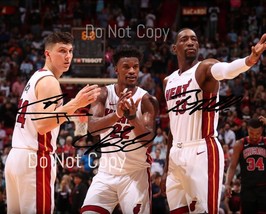 Jimmy Butler Tyler Herro Bam Adebayo Signed Photo 8X10 Rp Autographed Miami Heat - £15.27 GBP