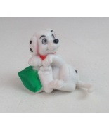 Disney 101 Dalmatians Puppy Leaning On Green Pillow 1&quot; x 1.5&quot; Mini Figure - £5.32 GBP