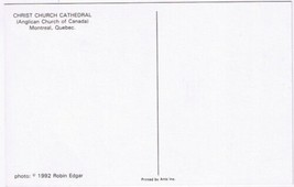 Postcard Christ Church Cathedral Anglican Church Montreal Quebec - £3.15 GBP