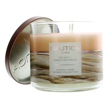 Nautica 14.5 oz Soy Wax Blend 3 Wick Candle - Sea Salt &amp; Amber Driftwood - $20.95