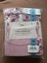 Flora Nikrooz 2Pc Pants Short Sleeve Lounge Pajamas Set Pink NWT Plus Sz 3X Soft - £19.50 GBP