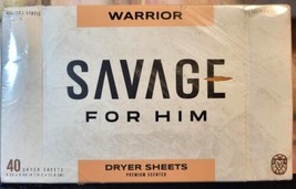 Savage for Him Laundry Dryer Sheets  WARRIOR SCENT 40 CT - £10.88 GBP