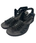 Baretaps Trudy Sandals Womens 7.5 Black Strappy Comfort Wedge Heel Shoes... - $455.40 MXN