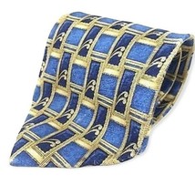 Bolgheri Tie Made in Italy 100% Silk Blue Gold - £16.81 GBP