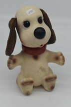 VTG 1982 Ideal Rub a Dub Doggie White w/Brown Spots Bath Tub Toy - $15.19