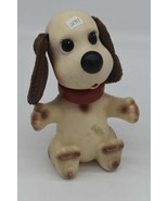 VTG 1982 Ideal Rub a Dub Doggie White w/Brown Spots Bath Tub Toy - $15.19