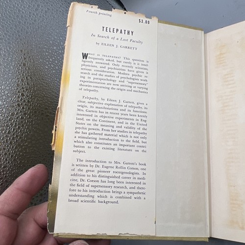 Telepathy In Search Of A Lost Faculty By Eileen J GARRETT 1945 HC/DJ Item image 6