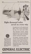 1924 Print Ad General Electric 1,500 GE Motors Panama Canal Ships in Lock - £11.68 GBP