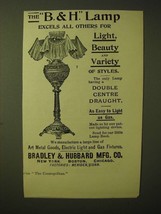 1893 Bradley &amp; Hubbard Lamp Ad - The B&amp;H lamp excels all others for light - £14.48 GBP