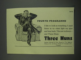 1949 Three Nuns Tobacco Ad - Fourth programme - £14.52 GBP