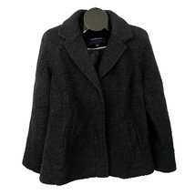 Lands&#39; End Black Jacket Coat Blazer Wool Blend Sz 14 Lined - $26.99