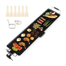 Costway 35 Inch Large Electric Griddle Nonstick BBQ Grill with Adjustabl... - $141.17