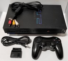 SONY PlayStation 2 Original Black PS2 Gaming System Bundle SCPH-39001 Console - £175.48 GBP