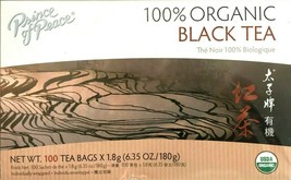 1 Box, Prince of Peace 100% Organic Black Tea, 6.35 Oz / 180g - 100 Tea Bags - $11.39