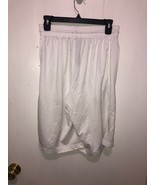 Nike Men&#39;s SZ Medium Layup 2.0 White Basketball Shorts 718344 Elastic Waist - $19.00 CAD