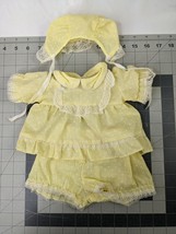 Coleco Cabbage Patch Kids Doll Yellow Polka Dot Dress Panties Hat Lot - £23.13 GBP