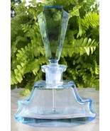 Vintage Light Blue Perfume Bottle~DAUBER Intact~Acid Etched Signature~VE... - $128.24