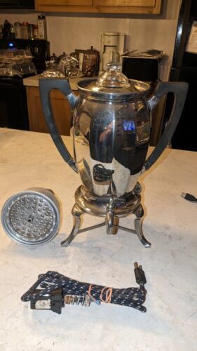 Antique Universal Landers Frary Clark Electric Coffee Pot percolator E9109 - $89.09