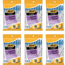 Pack of (6) New Bic - Ball Pens - Cristal Medium Blue 10.00 ct - $20.71
