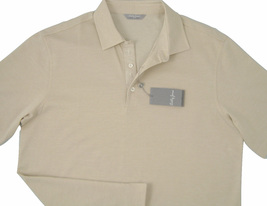 NEW $185 Bobby Jones Trophy Collection Golf Shirt!  Large  *ITALY*   Tan - £70.78 GBP