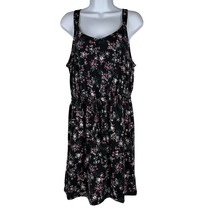 West Loop Women&#39;s Sleeveless Mini Dress Size M Floral Black - £14.58 GBP