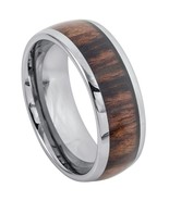 Titanium Men&#39;s Wedding Band Engagement Ring High Polish Dome Rosewood In... - $54.69 CAD