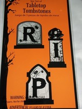 Halloween Tabletop Tombstones Set 3 Decor Table Decoration RIP  Gravesto... - £10.23 GBP