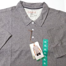 Weatherproof Garment Co. Vintage Line Men&#39;s Heather Gray Polo Shirt XL NWT - £17.51 GBP