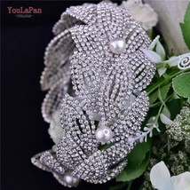 TOPQUEEN 366 Bridal Hair Accessories Sets Cristal Wedding Headband Rhinestone Br - £40.78 GBP