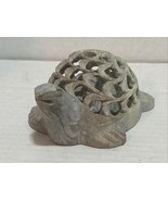 Soapstone Carved Mother Turtle Baby Inside Figurine - Made in India - $19.99