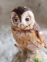 Vintage Towle Fine Bone China &quot;Owl on a Tree&quot; Bird Bell Figurine - £10.12 GBP