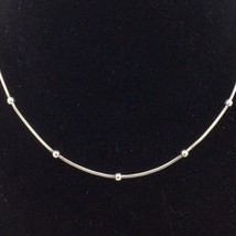 MWS sterling silver Saturn snake chain necklace - 925 fixed beads Italy ... - $20.00